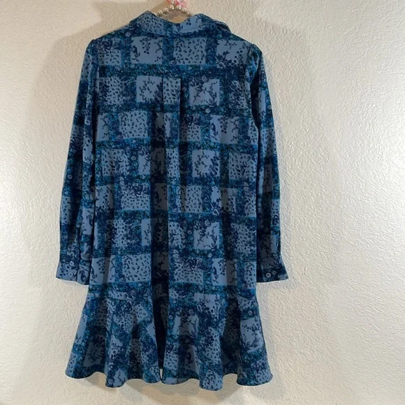 TUCKERNUCK Trellis Vine Crepe Callahan Shirt Dress With Pockets Size XS - Picture 7 of 14